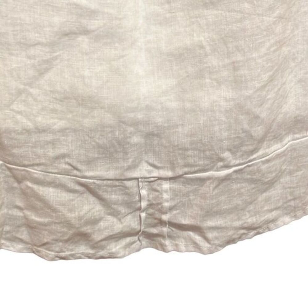 Russ Berens top S 100% linen white pintuck cottage romance graceful ladylike - Picture 6 of 10